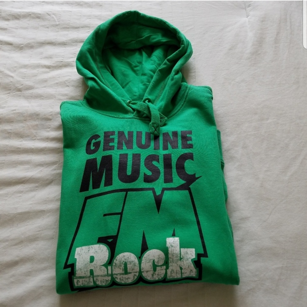 Green Music Hoodie Sweatshirt from Europe NWOT Size 14